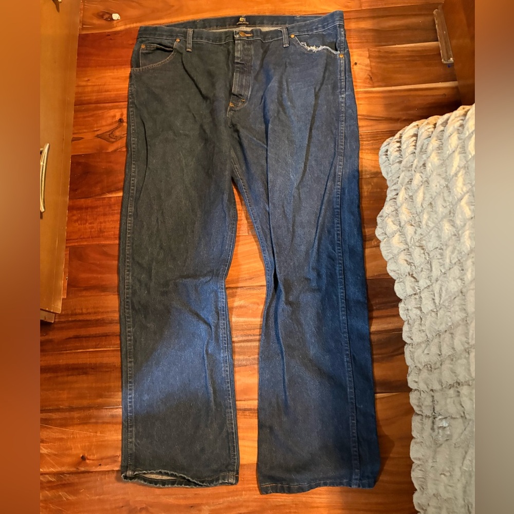Wrangler 47MWZ Regular Fit Jeans‎ Men’s 47 x 32 Dark Wash Western Cowboy (0301)